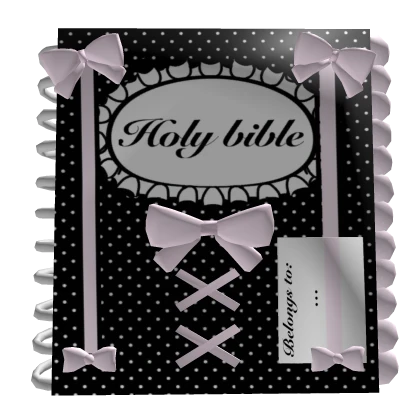 ୨୧ |  holy bible cute core front book ♡