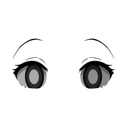 Simple Black White Anime Eyes (3D Face Accessory)