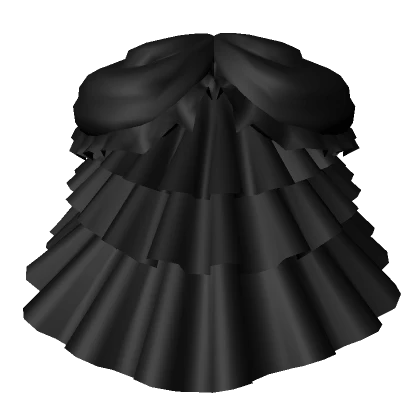 Black Rococo Train Back Bustle Skirt