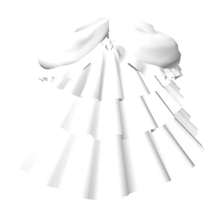 White Rococo Train Back Bustle Skirt