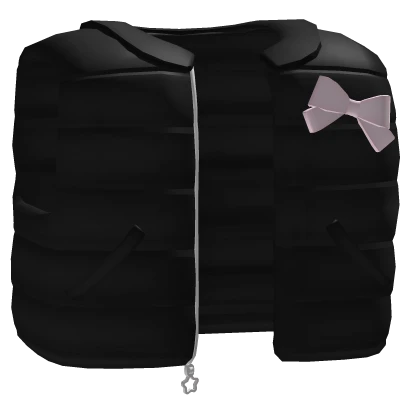 Pink Puffer Jacket Vest with Pink bow 3.0