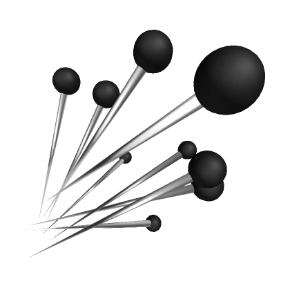 Black sewing pins