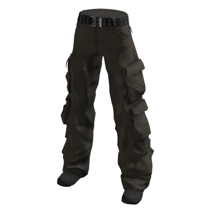 Canvas Cargo Pants Brown