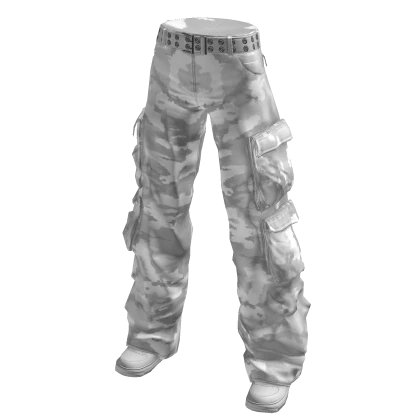 White Camo Cargo Pants