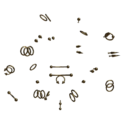 Gold Titanium Head Piercings