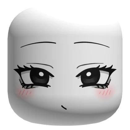 Cute Blush Face - White