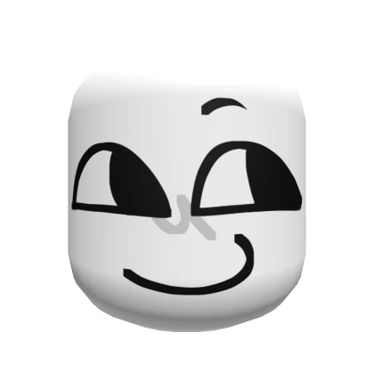 Mischievous Silly Smirking Goober Face [White]