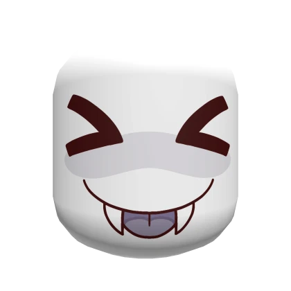 Silly Happy Vampire Face Tongue Out [White]