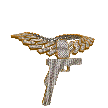 4.0 boy extended clip w gun chain iced out gold