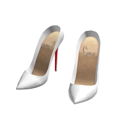 Designer Luxury Pointed Stiletto Heels | White