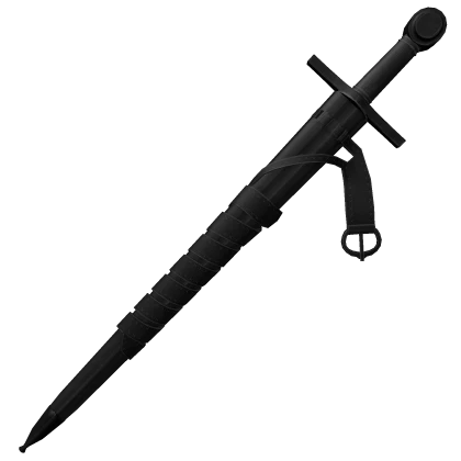 Realistic Black Sheathed Medieval Sword