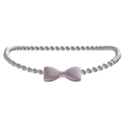 coquette pearl pink bow necklace