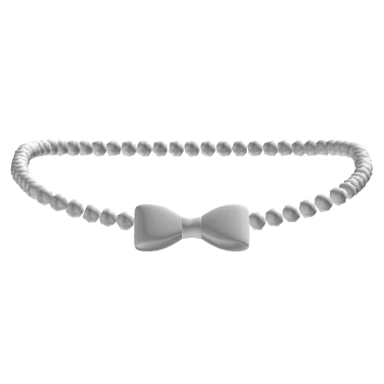 coquette pearl white bow necklace