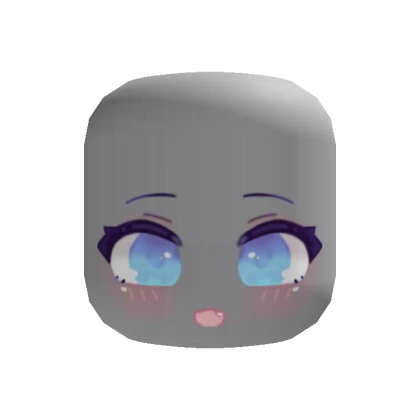 Cute Cat Chibi Doll Anime Happy Eyes (Blue)