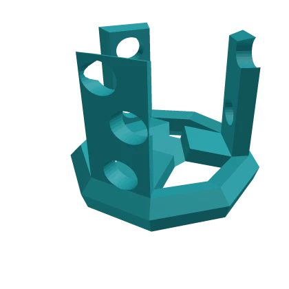 Teal Cheesy Domino Crown