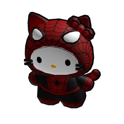 Holdable Cartoony Spider Kitty Plushie