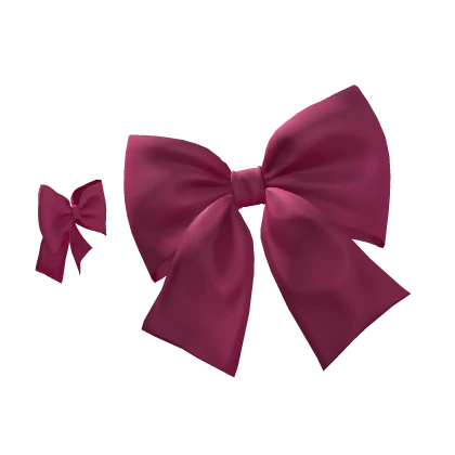 Side Bows Pink Hair Clips Double Bow Kawaii Chibi