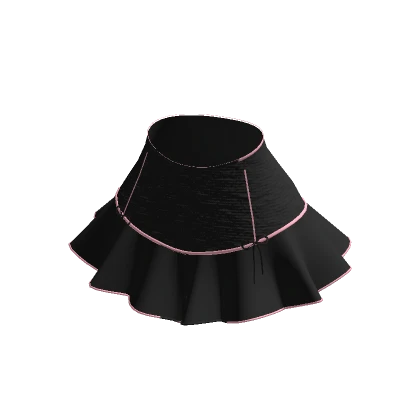 Lucy Set - Ribbon Skirt | Black & Pink