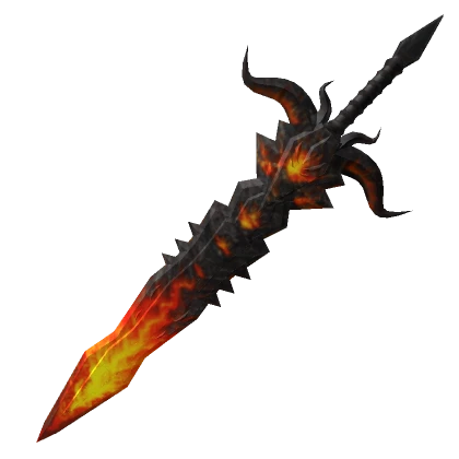 Fiery Obsidian Flames Blade