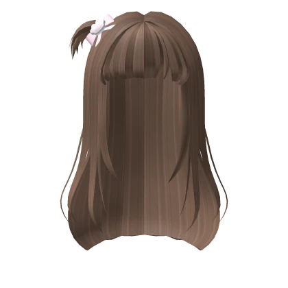 ꒰♡꒱ light brown hair with paw bow