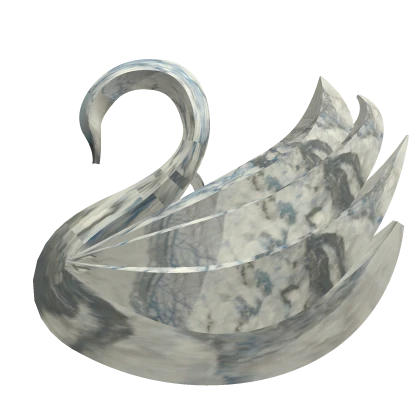 Elegant White Marbled Swan Hairclips