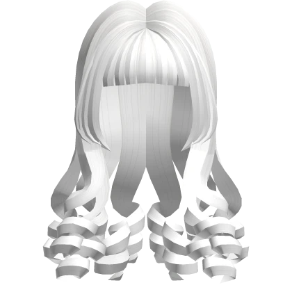 Cute Curly Mermaid Long Soft Hair (White)