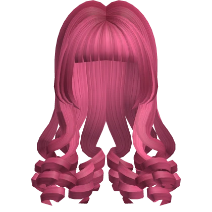 Cute Curly Mermaid Long Soft Hair (Hot Pink)