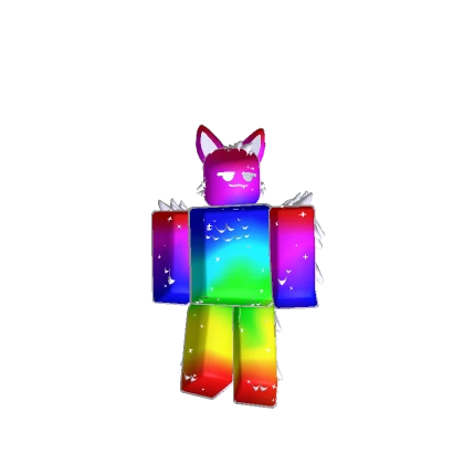 Fluffy Space Cat {Rainbow Alt}