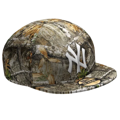 🌲Sideways Realtree Camo NY Fitted Hat🌲