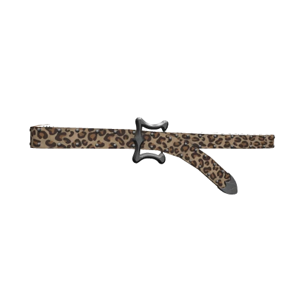 Leopard Animal Print Silver  belt emo y2k 2000s