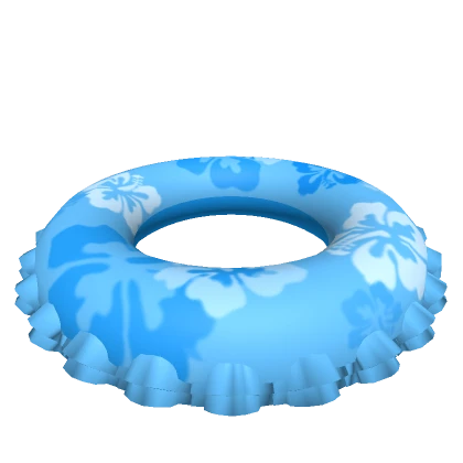 Summer Hibiscus Floatie in Blue