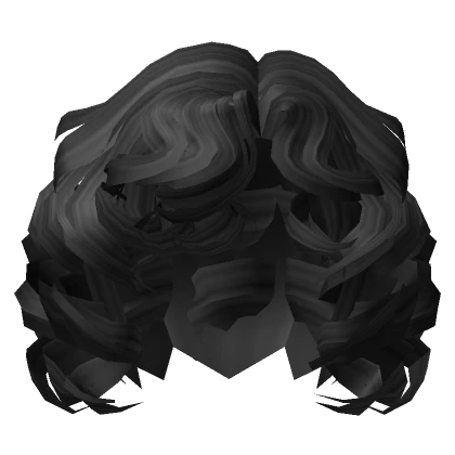 Cute Short Curly Swirly Hair in Black