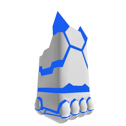 white and blue gauntlet (R6) (left)