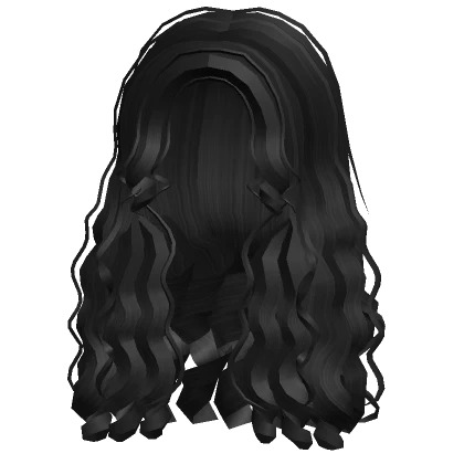 Long Curly Preppy Hair (Black)