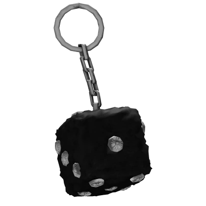 Fuzzy Chrome Dice Waist Key Chain (1.0)