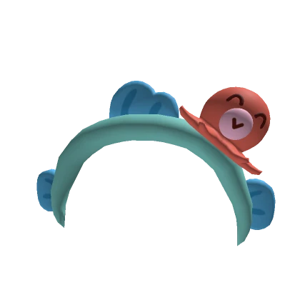 Kawaii blue half fish headband w silly octopus