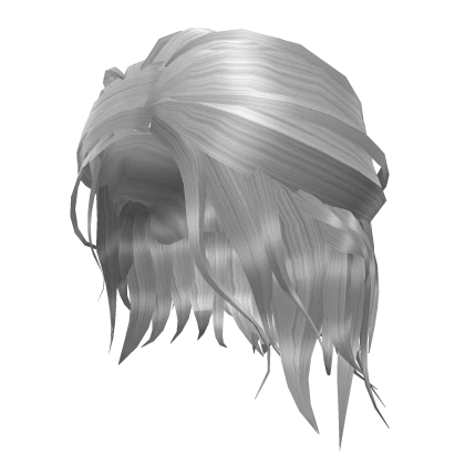 Messy Half-Up Witcher Ponytail Hair (Silver)