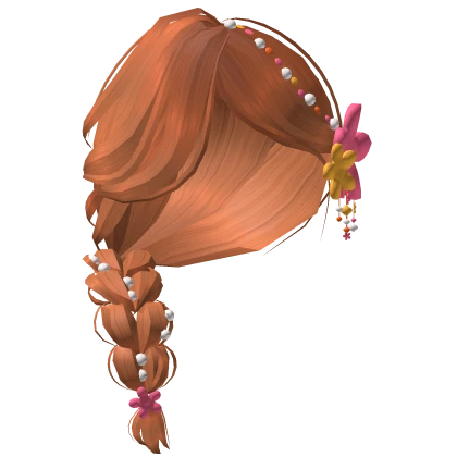 ginger sunset preppy flowery side braid