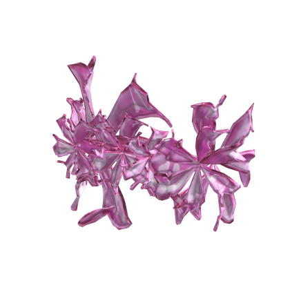 ☆ Pink crystalic glossy flowers