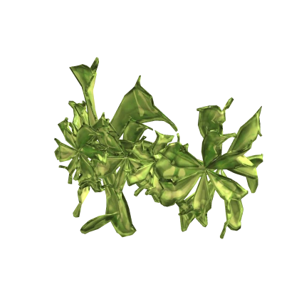 ☆ green crystalic glossy flowers