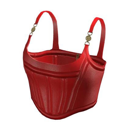 Supermodel Red Satin Corset Top
