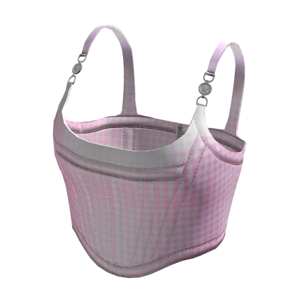 Supermodel Pink Plaid Corset Top