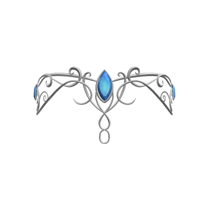 Elven Tiara with ocean blue gemstone