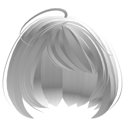 white short cute anime ahoge hair