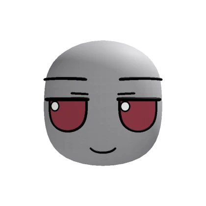 Animated Happy Kawaii Face (Crimson red)