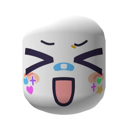 Excited Cute Stickers Silly Goober Face [White]