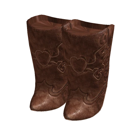 Brown Denim Country Boots