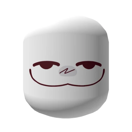 Chill Silly Noob Relaxed Pleased Face [White]