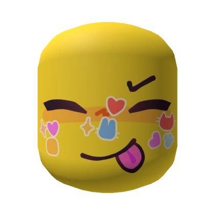 Cute Tongue Stickers Silly Noob Face [Yellow]  