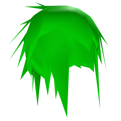 Ratty Low Poly Hair - Green